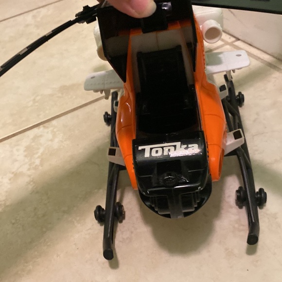 Tonka Helicopter Kids Toy Vehicle Moves Orange, white, and black - Picture 4 of 8